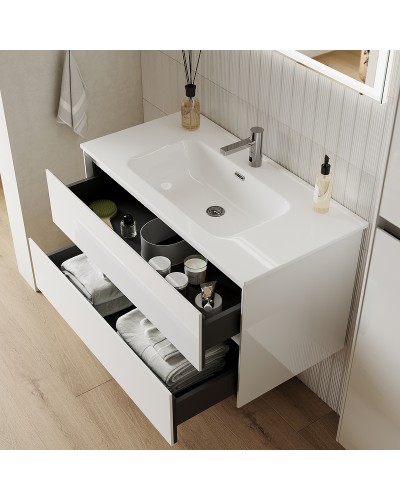 Тумба под раковину Sancos Cento 60 CN60W подвесная Белый глянец