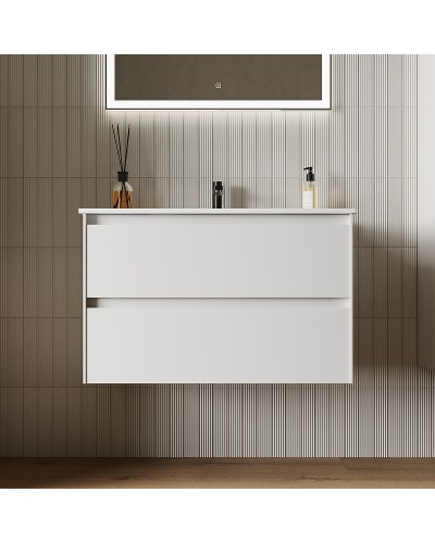 Тумба под раковину Sancos Cento 80 CN80W подвесная Белый глянец