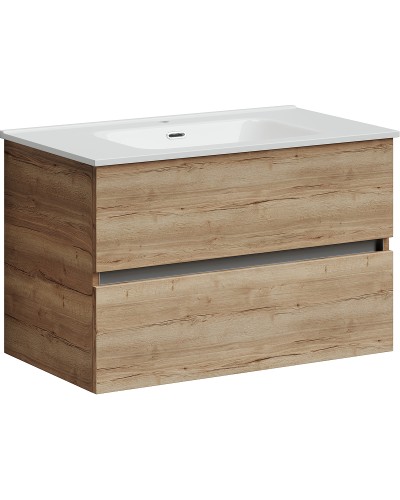 Тумба под раковину Sancos Urban 80 UR80EG подвесная Дуб Галифакс натуральный