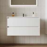 Тумба под раковину Sancos Cento 90 CN90W подвесная Белый глянец