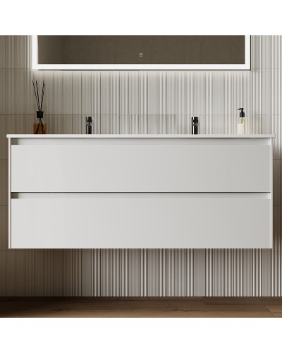 Тумба под раковину Sancos Cento 120 CN120-2W подвесная Белый глянец