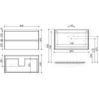 Тумба под раковину Sancos Cento 90 CN90KE подвесная Карпатская ель
