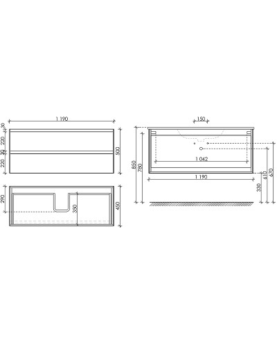Тумба под раковину Sancos Cento 120 CN120-1KE подвесная Карпатская ель
