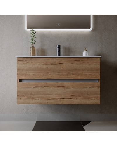 Тумба под раковину Sancos Urban 90 UR90EG подвесная Дуб Галифакс натуральный