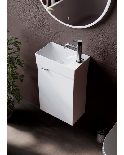 Тумба под раковину Sancos Mini 37 R MN35WR подвесная Белый глянец