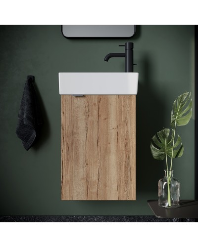 Тумба под раковину Sancos Mini 37 R MN35EGR подвесная Дуб Галифакс натуральный