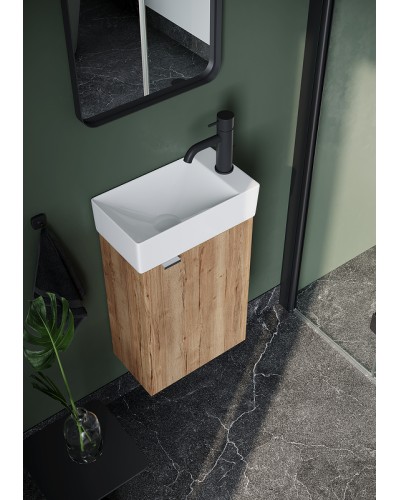 Тумба под раковину Sancos Mini 37 R MN35EGR подвесная Дуб Галифакс натуральный