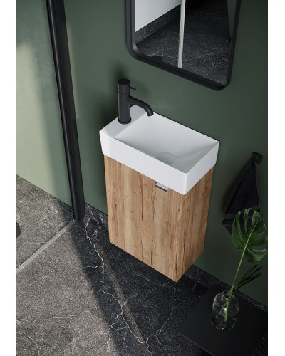 Тумба под раковину Sancos Mini 37 L MN35EGL подвесная Дуб Галифакс натуральный