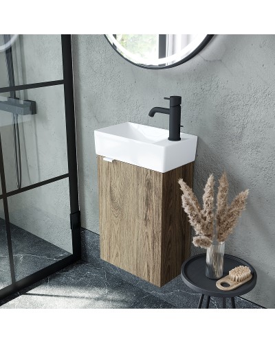 Тумба под раковину Sancos Mini 37 R MN35ECHR подвесная Дуб чарльстон