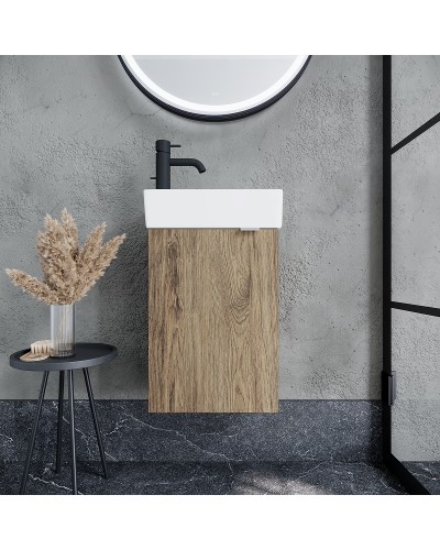 Тумба под раковину Sancos Mini 37 L MN35ECHL подвесная Дуб чарльстон