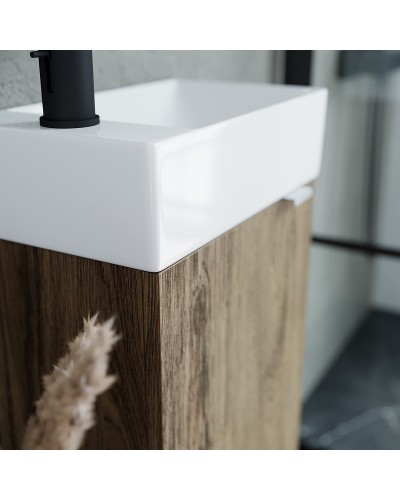 Тумба под раковину Sancos Mini 37 L MN35ECHL подвесная Дуб чарльстон