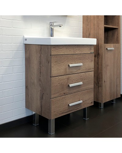 Тумба с раковиной Comforty Никосия 60Н 00-00008852 Дуб темный