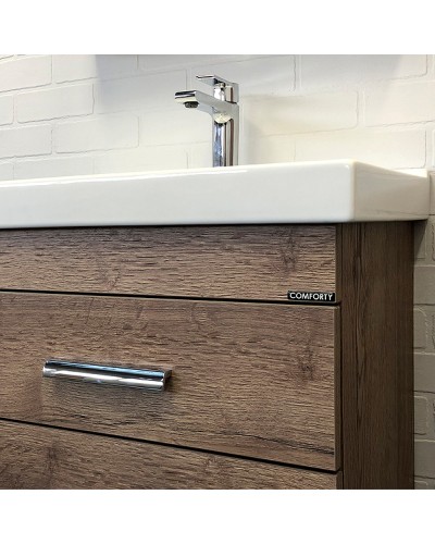 Тумба с раковиной Comforty Никосия 60Н 00-00008852 Дуб темный