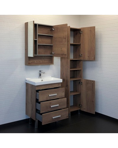 Тумба с раковиной Comforty Никосия 60Н 00-00008852 Дуб темный