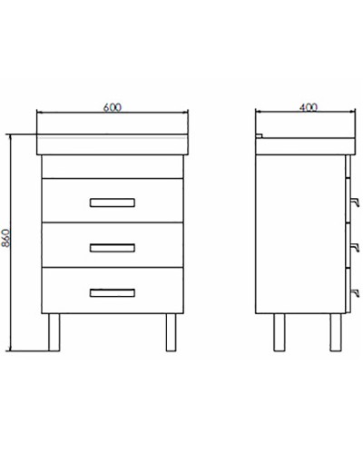 Тумба с раковиной Comforty Никосия 60Н 00-00008852 Дуб темный
