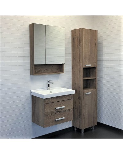 Тумба с раковиной Comforty Никосия 60П 00-00008853 подвесная Дуб темный