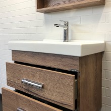 Тумба с раковиной Comforty Никосия 60П 00-00008853 подвесная Дуб темный