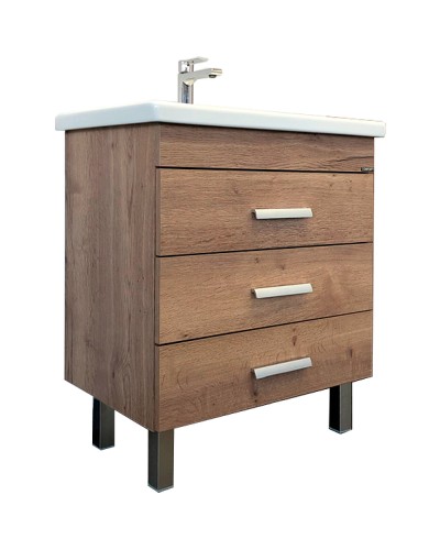 Тумба с раковиной Comforty Никосия 70H 00-00008854 Дуб темный