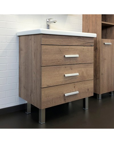 Тумба с раковиной Comforty Никосия 70H 00-00008854 Дуб темный