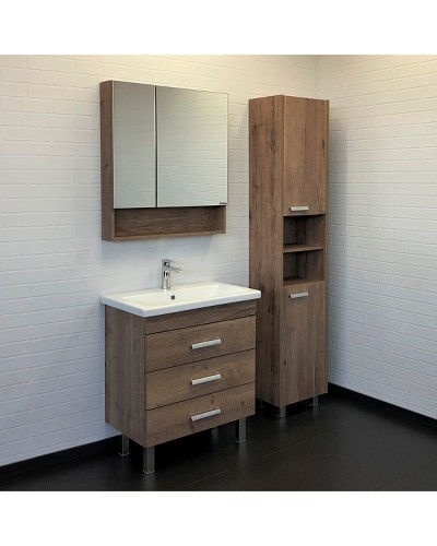 Тумба с раковиной Comforty Никосия 70H 00-00008854 Дуб темный