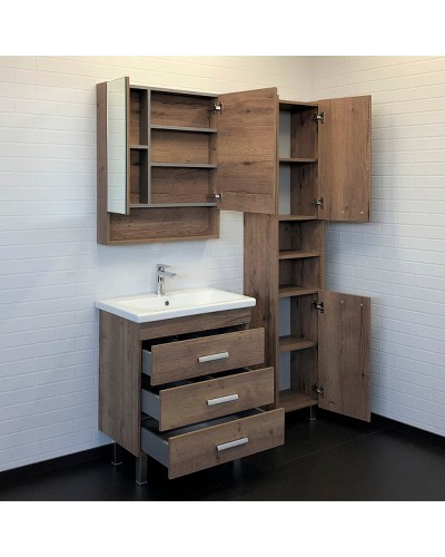 Тумба с раковиной Comforty Никосия 70H 00-00008854 Дуб темный