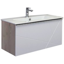 Тумба с раковиной Comforty Мерано 90 00-00008478 подвесная Дуб дымчатый