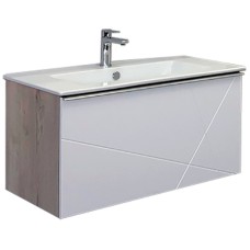 Тумба с раковиной Comforty Мерано 90 00-00008478 подвесная Дуб дымчатый