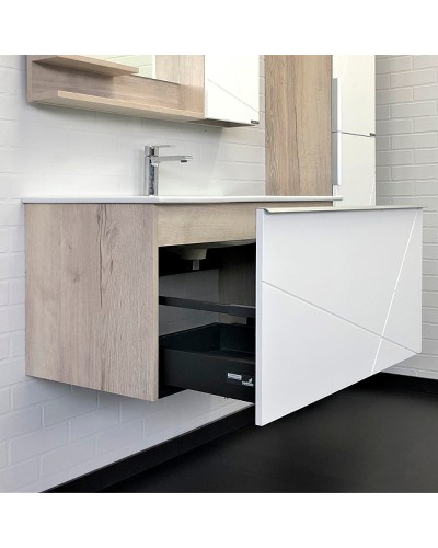 Тумба с раковиной Comforty Мерано 90 00-00008478 подвесная Дуб дымчатый