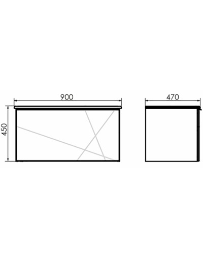 Тумба с раковиной Comforty Мерано 90 00-00008478 подвесная Дуб дымчатый