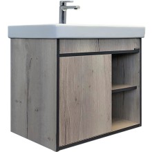 Тумба с раковиной Comforty Вена 70 00-00008929 подвесная Дуб дымчатый