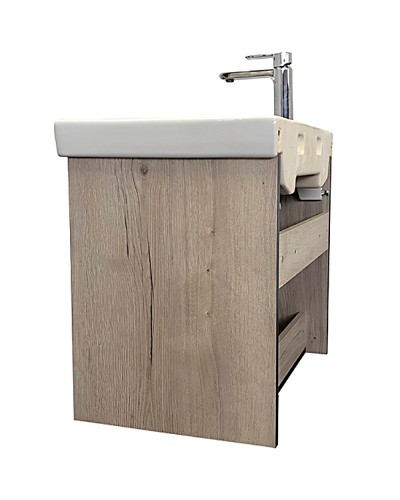 Тумба с раковиной Comforty Вена 70 00-00008929 подвесная Дуб дымчатый