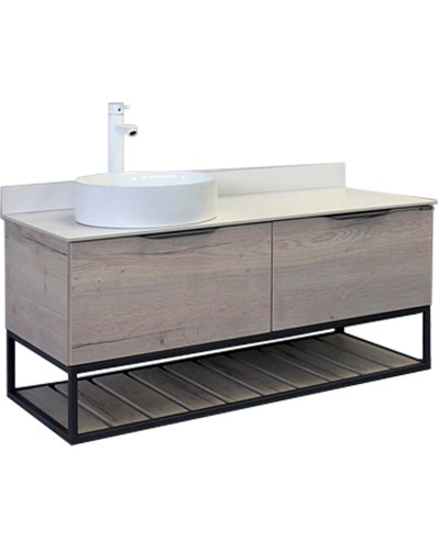 Тумба с раковиной Comforty Порто 120-1 00-00008905 подвесная Дуб дымчатый