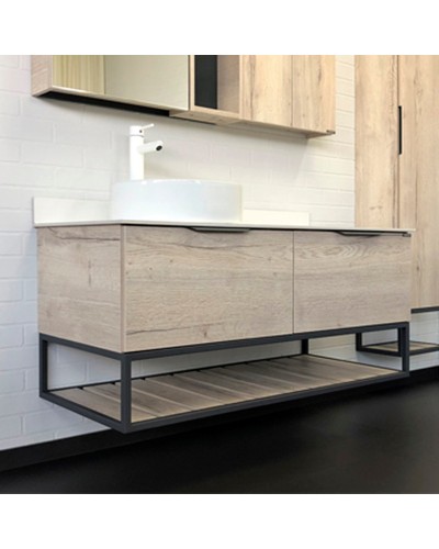 Тумба с раковиной Comforty Порто 120-1 00-00008905 подвесная Дуб дымчатый