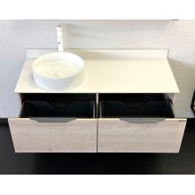 Тумба с раковиной Comforty Порто 120-1 00-00008905 подвесная Дуб дымчатый