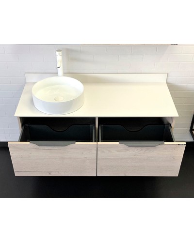 Тумба с раковиной Comforty Порто 120-1 00-00008905 подвесная Дуб дымчатый