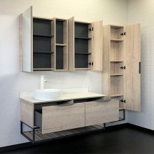 Тумба с раковиной Comforty Порто 120-1 00-00008905 подвесная Дуб дымчатый