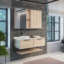 Тумба с раковиной Comforty Порто 120-1 00-00008905 подвесная Дуб дымчатый