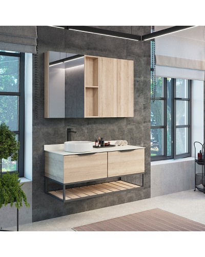 Тумба с раковиной Comforty Порто 120-1 00-00008905 подвесная Дуб дымчатый