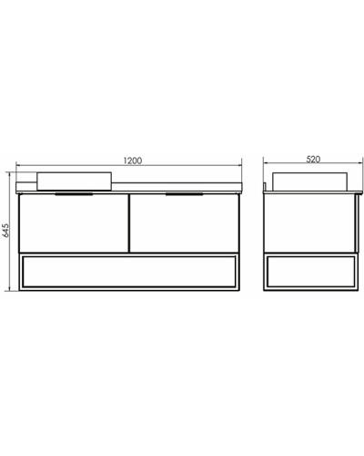 Тумба с раковиной Comforty Порто 120-1 00-00008905 подвесная Дуб дымчатый