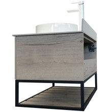 Тумба с раковиной Comforty Порто 90 00-00009322 подвесная Дуб дымчатый