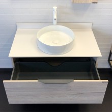 Тумба с раковиной Comforty Порто 90 00-00009322 подвесная Дуб дымчатый