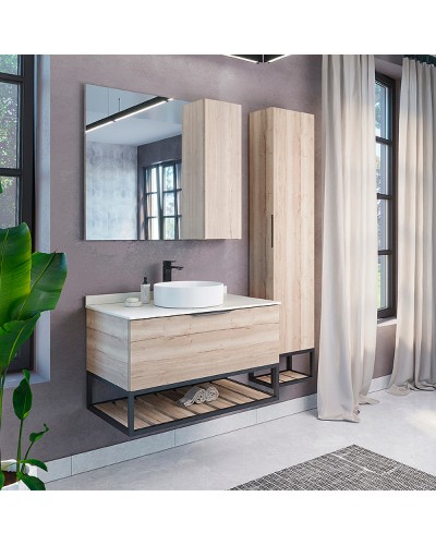 Тумба с раковиной Comforty Порто 90 00-00009322 подвесная Дуб дымчатый