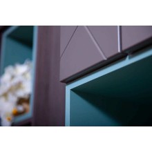 Тумба под раковину Бриклаер Кристалл 100 4627125414565 подвесная Софт Графит Ясень Анкор темный