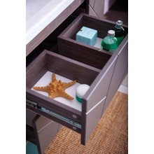 Тумба под раковину Бриклаер Кристалл 100 4627125414565 подвесная Софт Графит Ясень Анкор темный