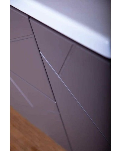 Тумба под раковину Бриклаер Кристалл 100 4627125414565 подвесная Софт Графит Ясень Анкор темный