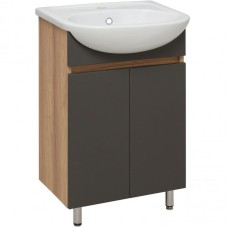 Тумба под раковину Runo Лада 50 00-00001164 Дуб серый Графит