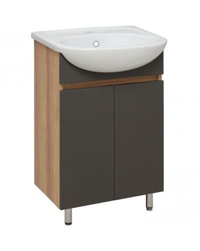 Тумба под раковину Runo Лада 50 00-00001164 Дуб серый Графит