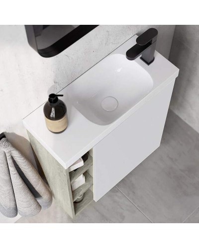 Корпус тумбы под раковину Aqwella Alba 60 R ALB0106RLS подвесной Камень натуральный