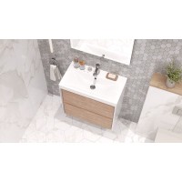 Тумба под раковину Velvex Gesso 70 tpGES.70.2Y-25.21 подвесная Белая Дуб сонома