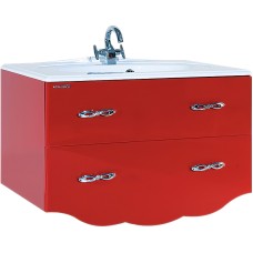 Тумба под раковину Bellezza Версаль 100 4631117270039 подвесная Красная